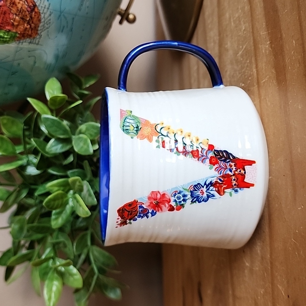 Anthropologie letter V mug Nathalie Leté